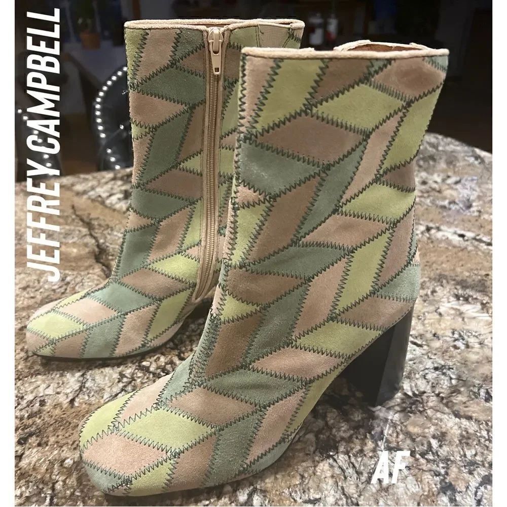 JEFFREY CAMPBELL VERSUS PW BOOTIE IN GREEN NEW SIZE 9.5 - Picture 3 of 7
